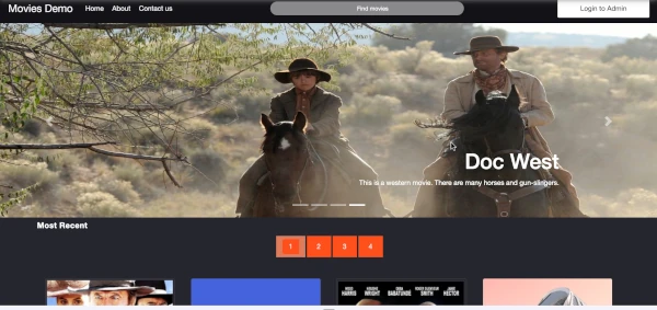 Movie Management Demo Site